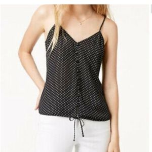 Polka dot black and white hippie rose